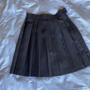 High Waisted Pleated Skater Skirt